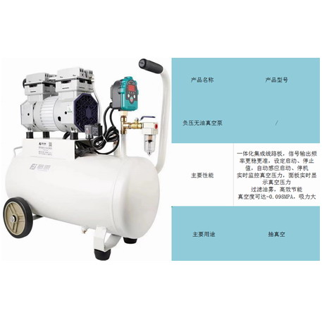 Negative pressure oil-free vacuum pump